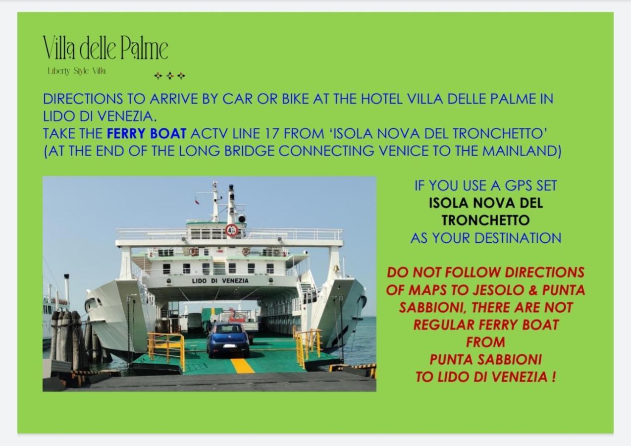 Hotel Villa Delle Palme Венеция-Лидо Экстерьер фото